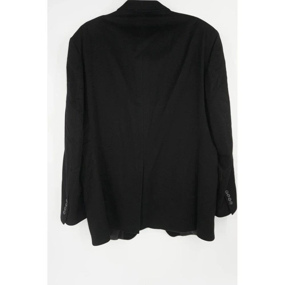 Nordstrom Classics Blazer Mens Black 100%‎ Cashmere Sport Coat 3 Button 44L